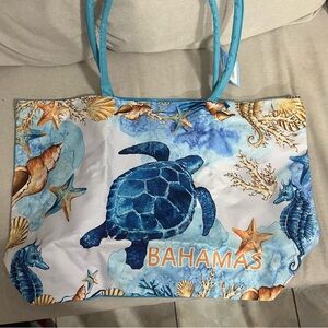 Bahamas blue beach bag brand new with tags